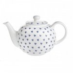 ROY KIRKHAM FINE BONE CHINA | BLUE HEARTS SIX CUP TEAPOT